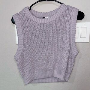 H&M Lilac Knit Cropped Tank Sweater